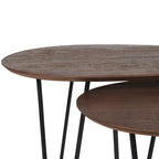 Salontafel Fabio – Espresso Mangohout – Set van 2