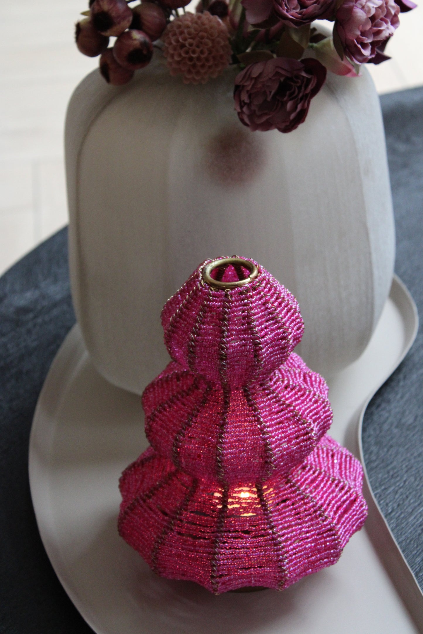 WAXINELICHTHOUDER KERSTBOOM | FUCHSIA | LIGHT & LIVING