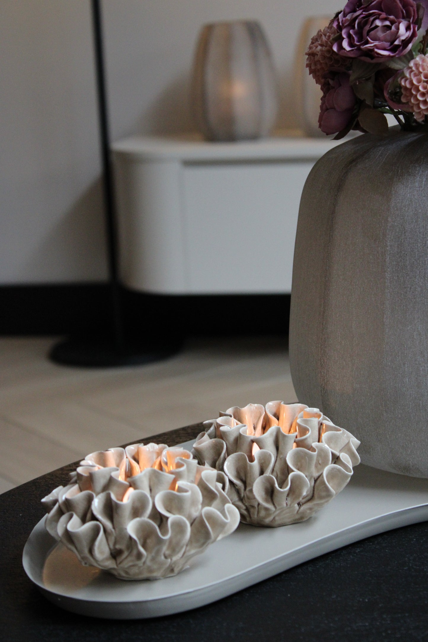 WAXINEHOUDER | SPORES | BEIGE