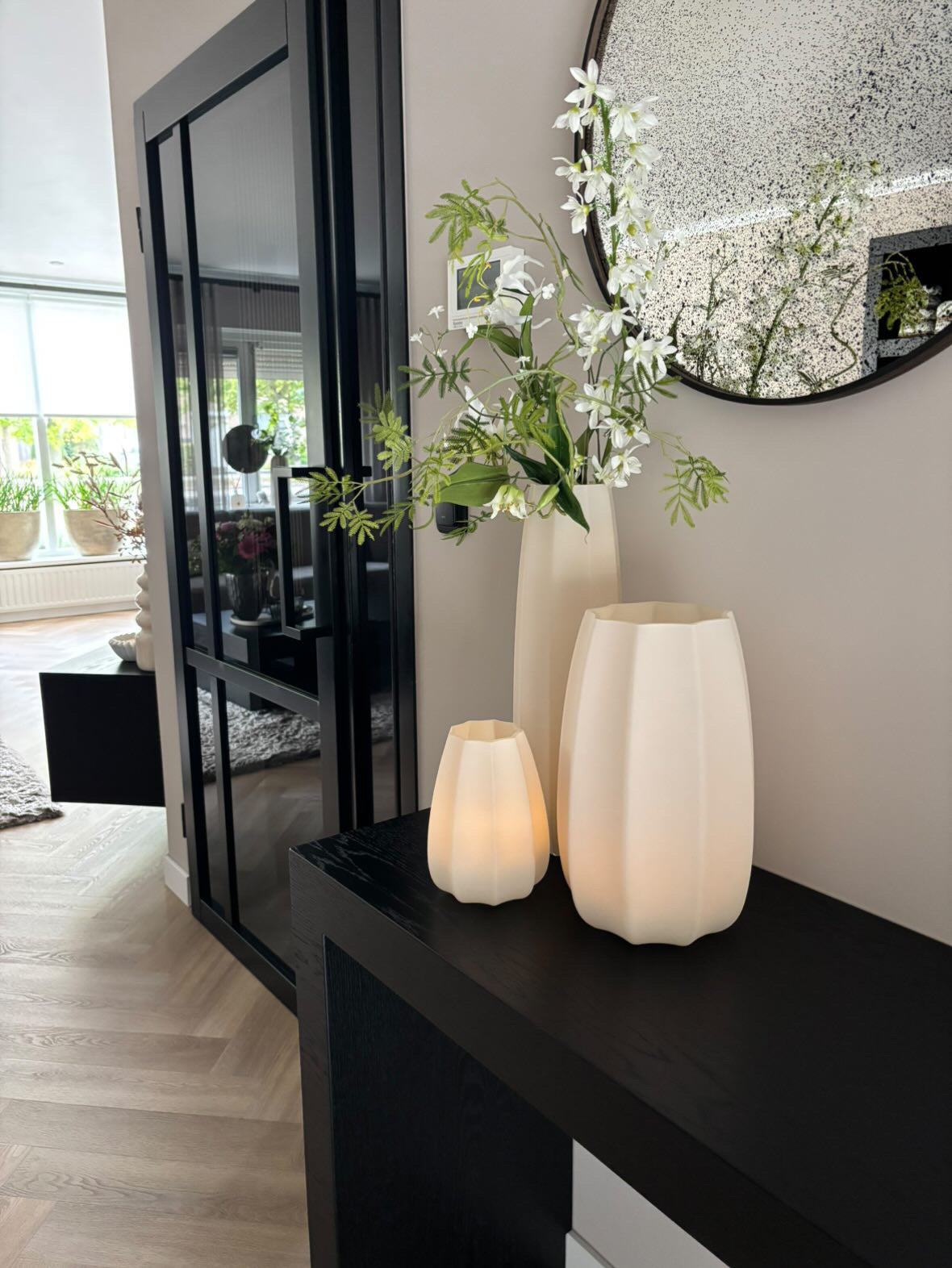 VAAS BEIGE | 33CM | GLAS