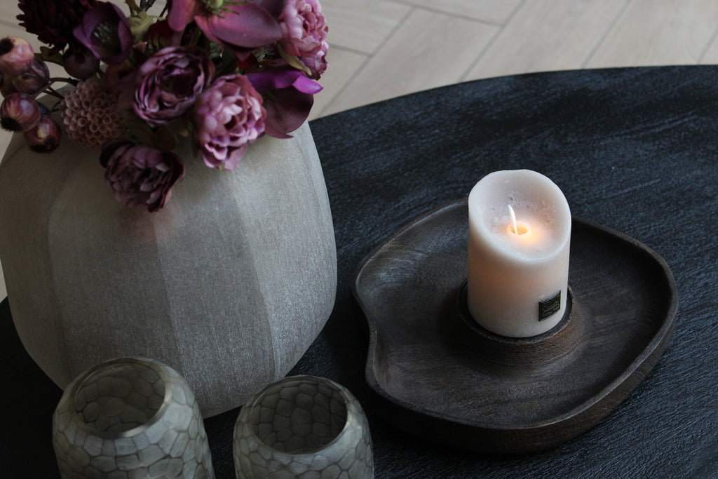 KANDELAAR/ DIENBLAD | WALNUT | LIGHT & LIVING