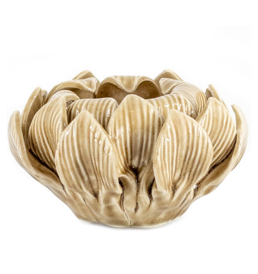 WAXINELICHTHOUDER | PETALS | BEIGE