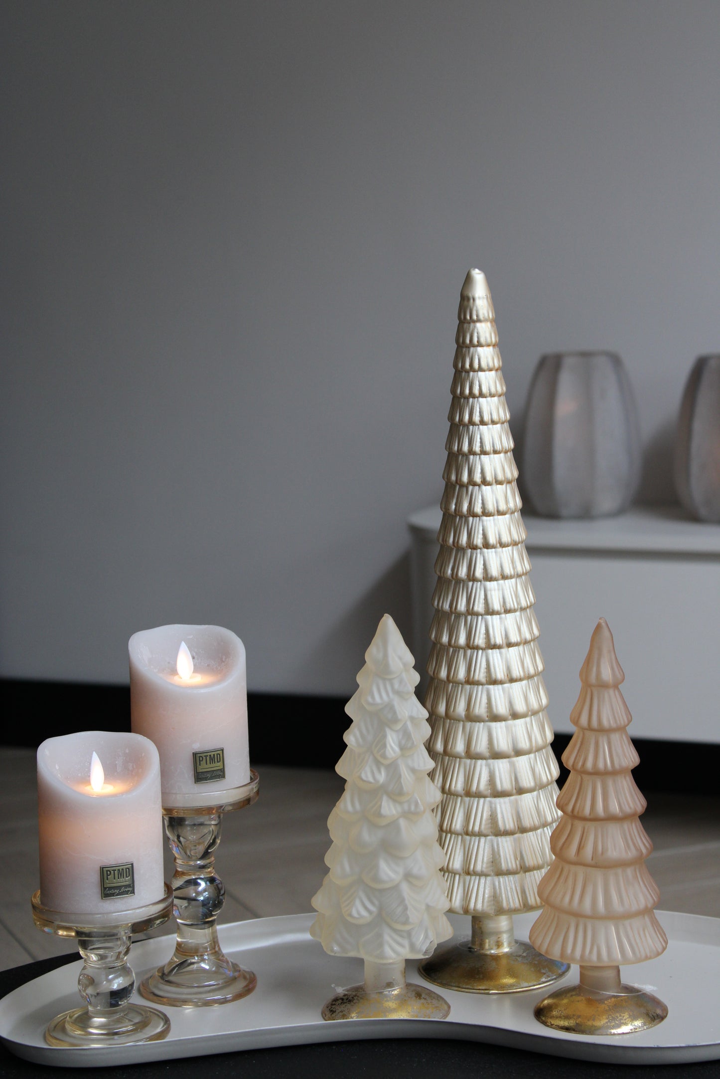 GLAZEN KERSTBOMEN | SET VAN 3