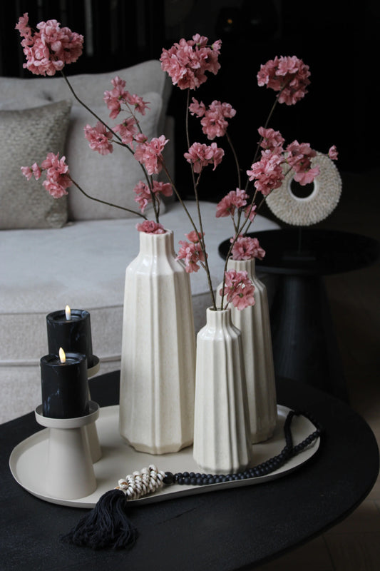 STRIPE VAAS | AARDEWERK | BEIGE
