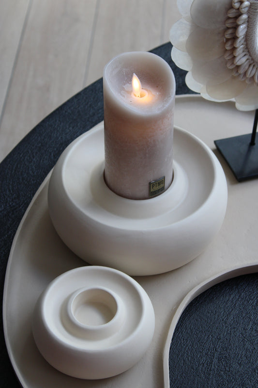 KANDELAAR OTHONI | BEIGE | 2 FORMATEN| LIGHT & LIVING