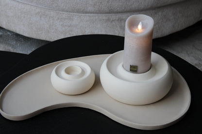 KANDELAAR OTHONI | BEIGE | 2 FORMATEN| LIGHT & LIVING