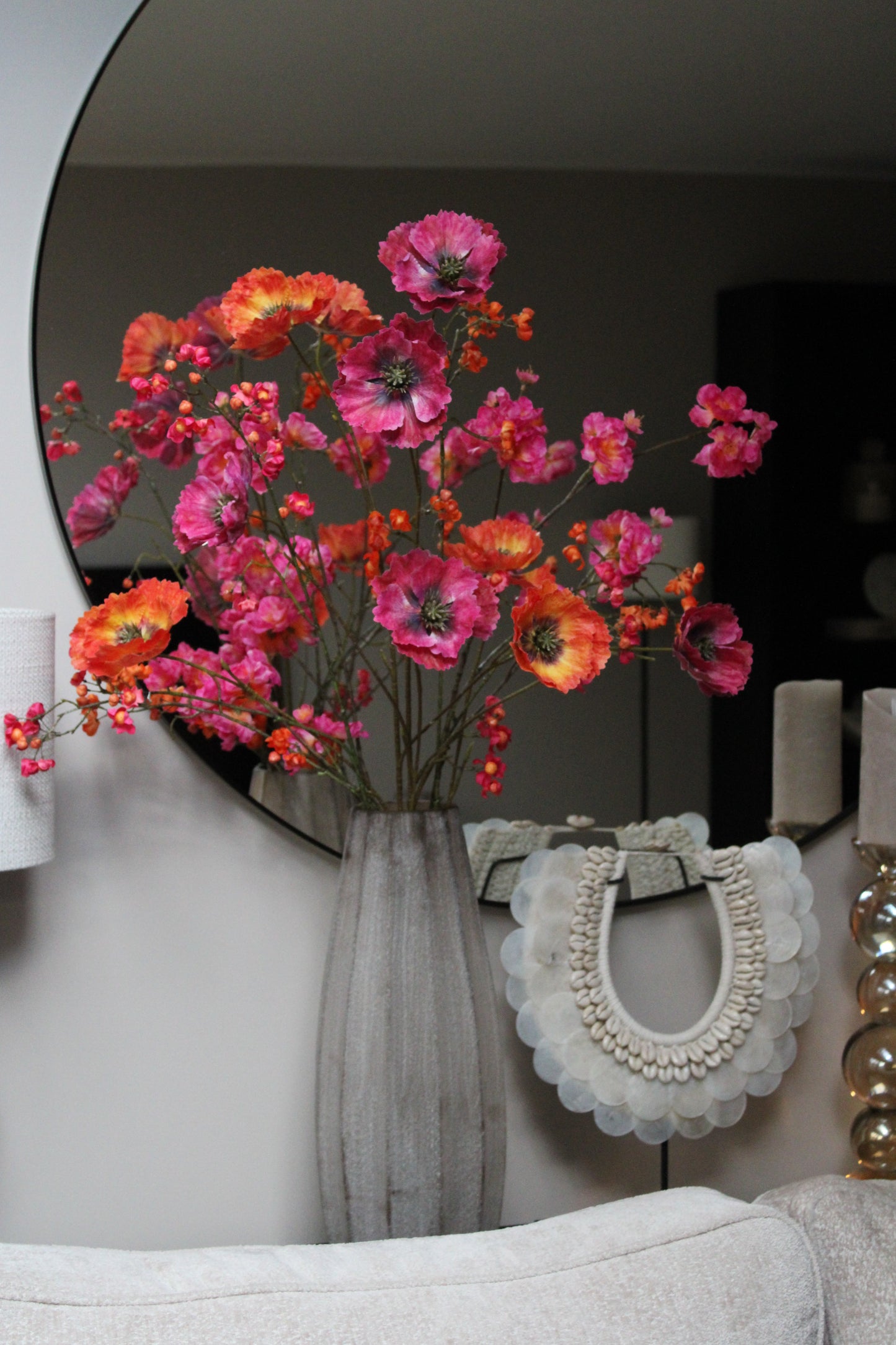 ZIJDEBOEKET NOOR | FUCHSIA / ORANJE