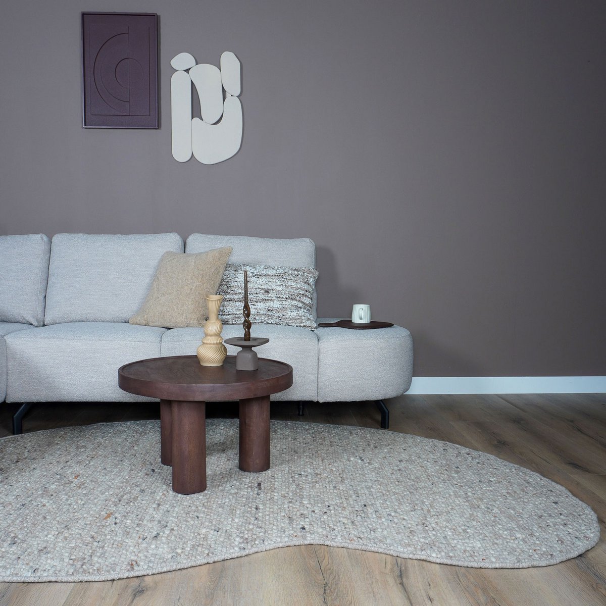 Vloerkleed Stone Donker Beige 417 – Organisch 160 x 230 cm