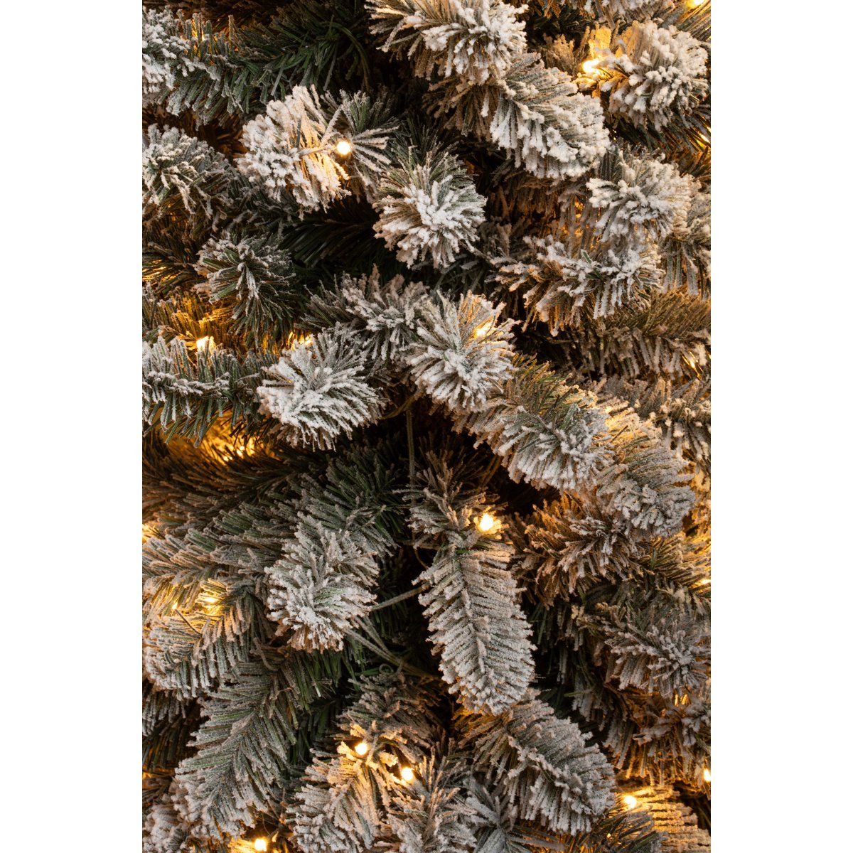 Charlton Smalle Kunstkerstboom met Warm Witte LED Verlichting - H185 x Ø53 cm - Groen Frosted