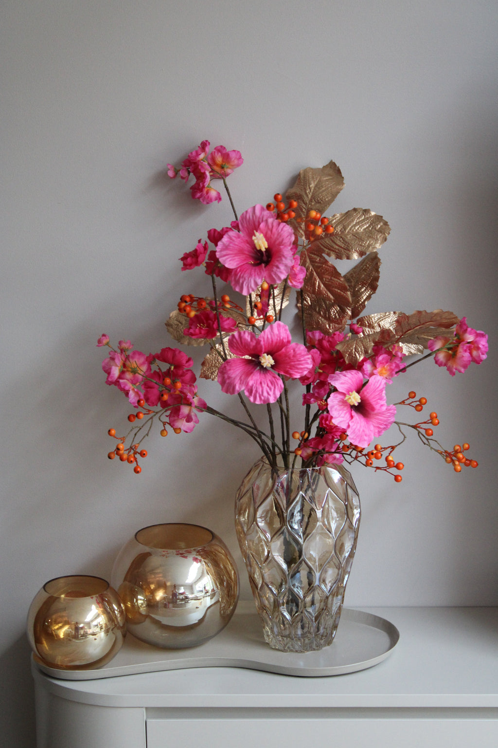 BOEKET LINDE | GOUD\ROZE