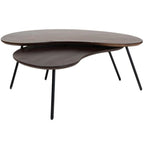 ORGANISCHE SALONTAFEL | BRUIN | SET VAN 2