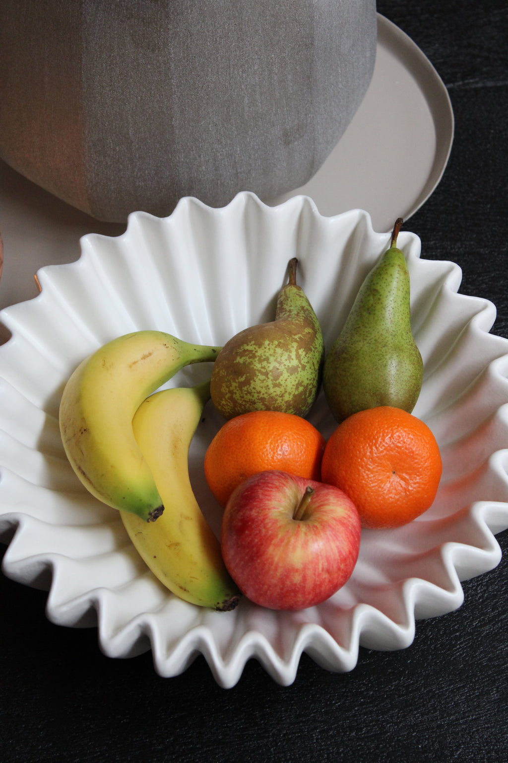 DECORATIE SCHAAL | FRUITSCHAAL | RIBBEL | OFF-WHITE