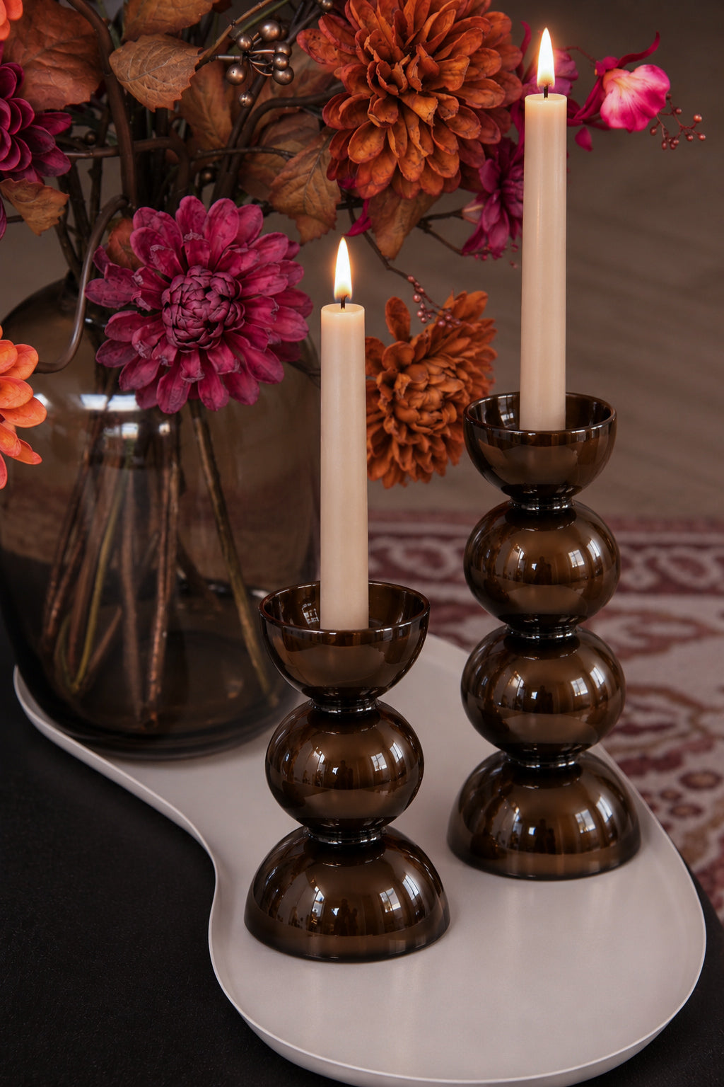 KANDELAAR NYONS| BRONS | LIGHT & LIVING | SET VAN 2