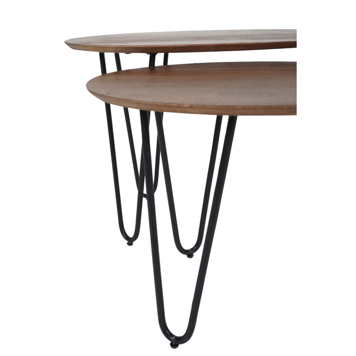 Salontafel Fabio – Mangohout – Set van 2