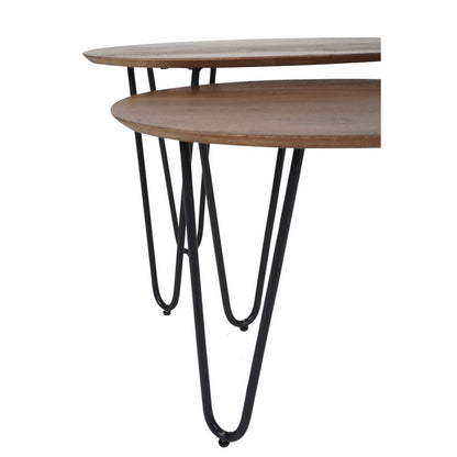 Salontafel Fabio – Mangohout – Set van 2