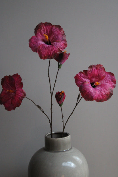 ZIJDEBLOEM | FUCHSIA | XL HIBISCUS