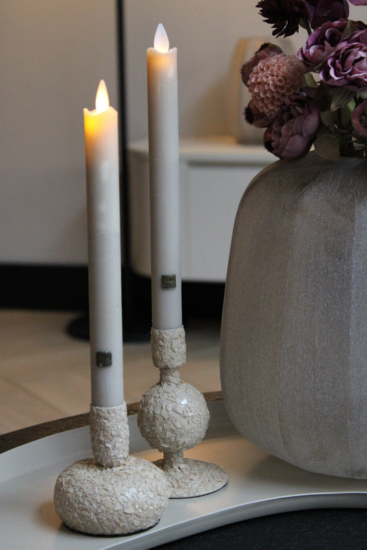 KANDELAAR | BEIGE | SET VAN 2