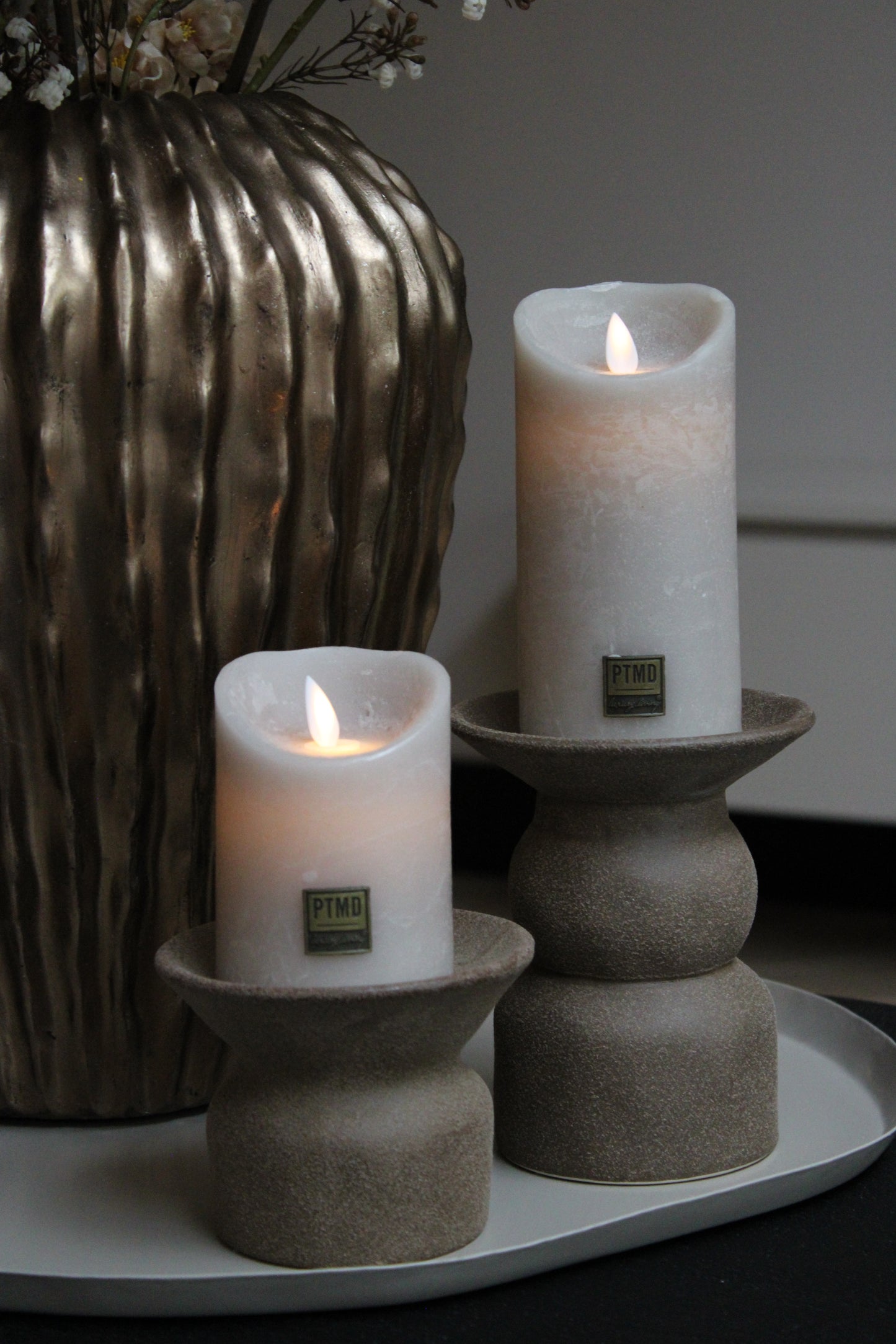 KANDELAAR ATRANI | LIGHT & LIVING | SET VAN 2 | MATT BRUIN