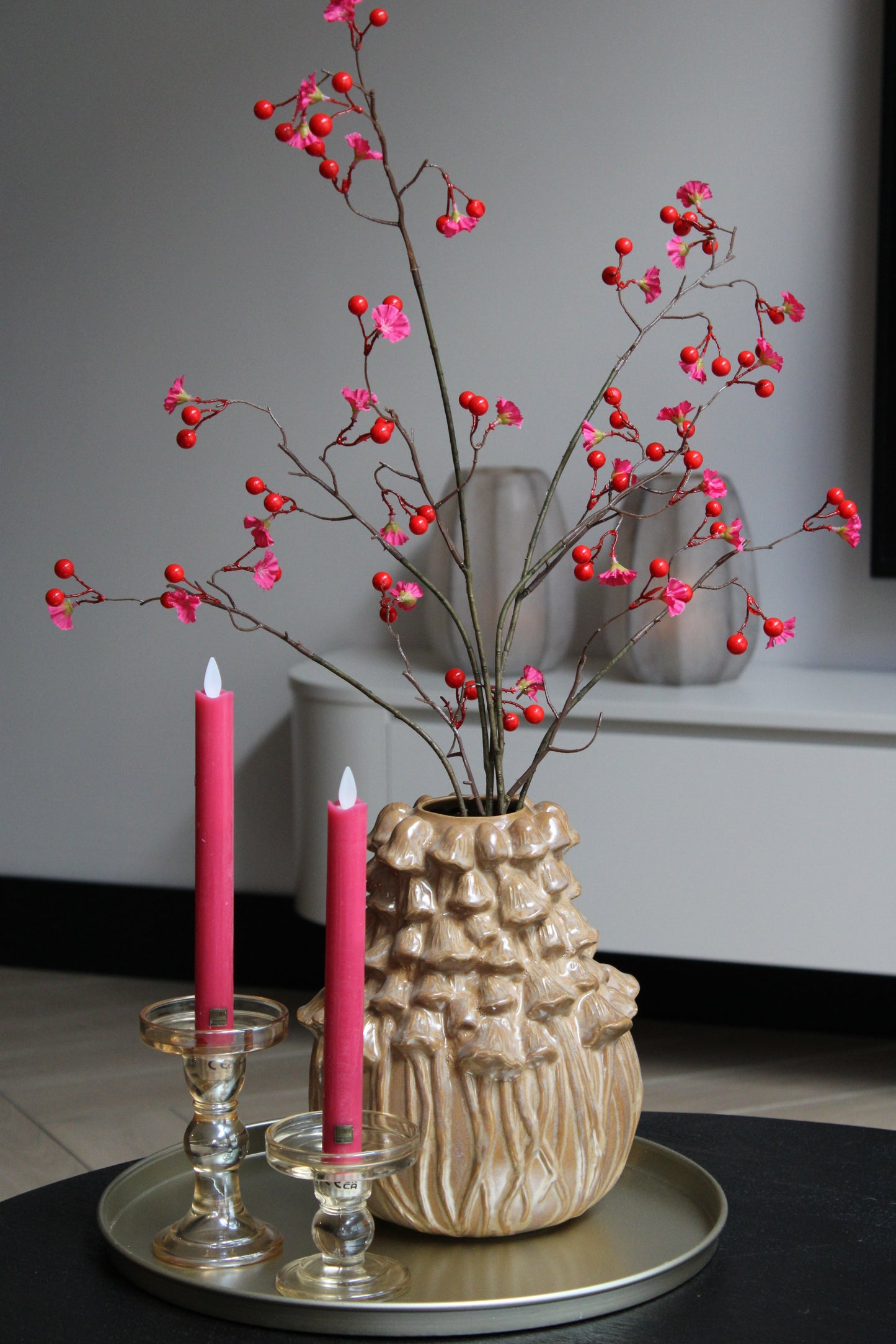 FUNGI VASE | SAND | 25CM