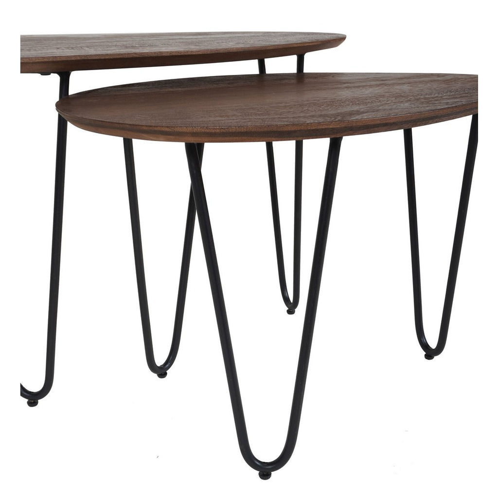 Salontafel Fabio – Espresso Mangohout – Set van 2