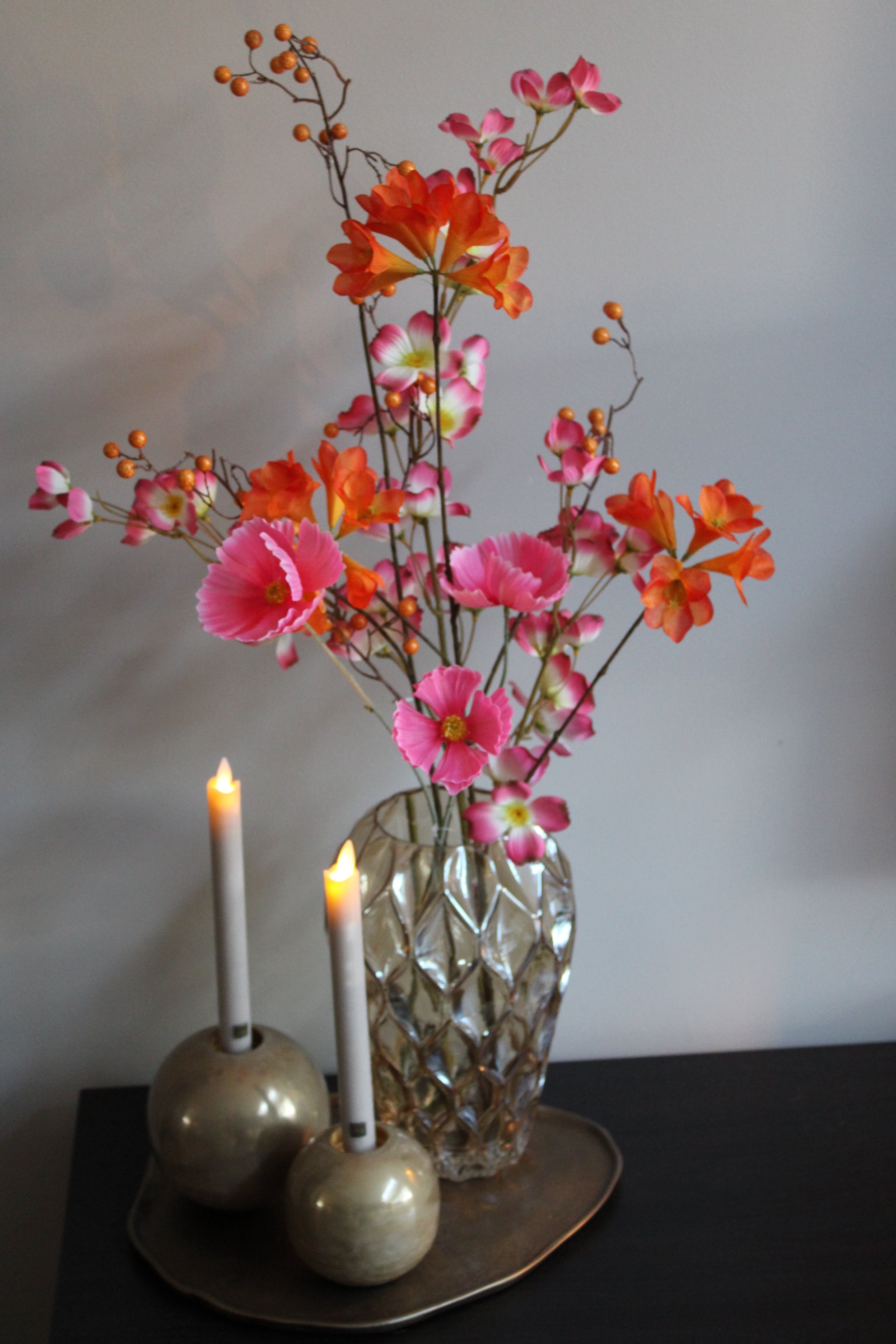 PTMD DINERKAARS LED| BEIGE | SET VAN 2 | 22CM