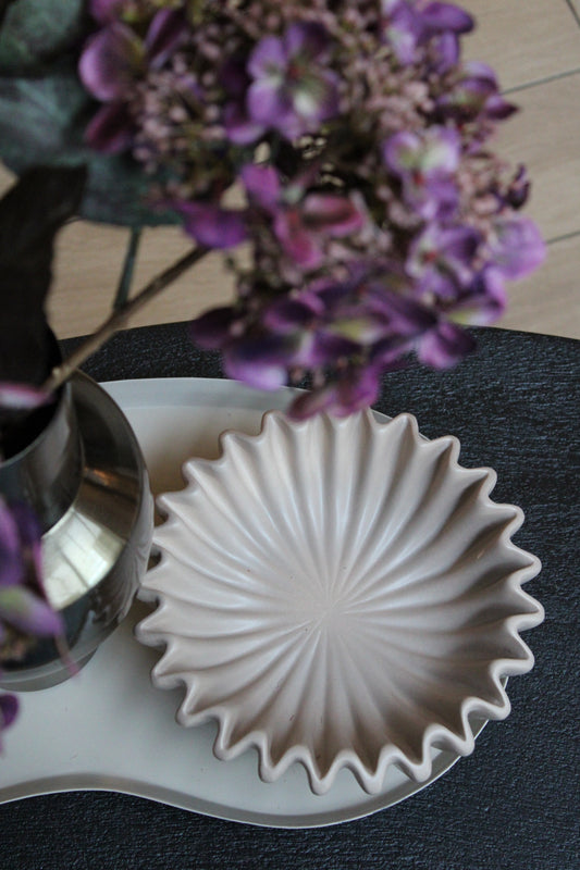 RIBBEL SCHAAL | TAUPE | 20CM