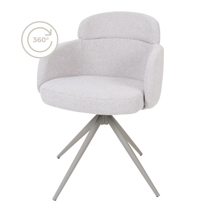 Eetkamerstoel Chase – Bouclé – Naturel