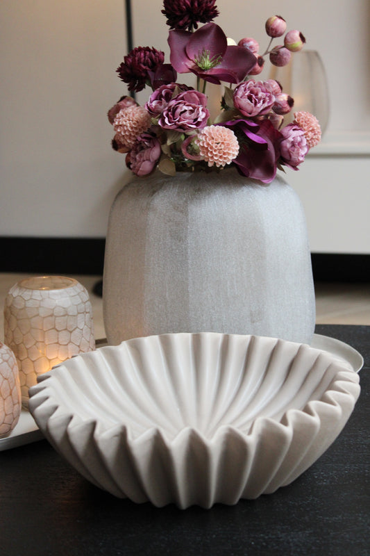 DECORATIE SCHAAL | FRUITSCHAAL | RIBBEL | SAND