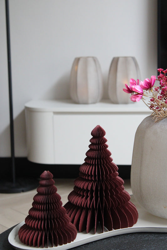 KERSTBOOM  | BURGUNDY | SET VAN 2