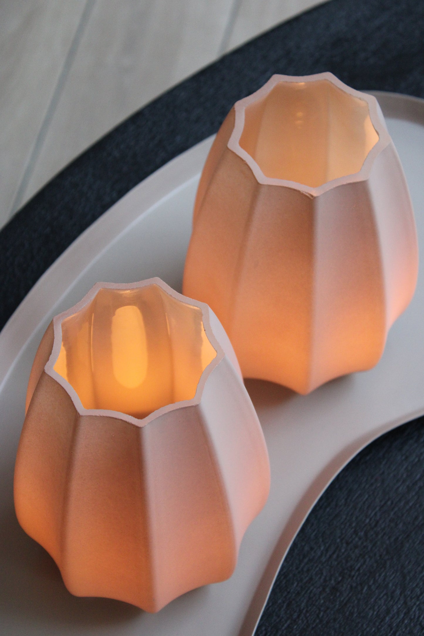 WINDLICHT JAIMY | TAUPE | 18CM | GLAS
