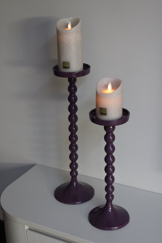 COLMORE KANDELAAR | BURGUNDY | SET VAN 2
