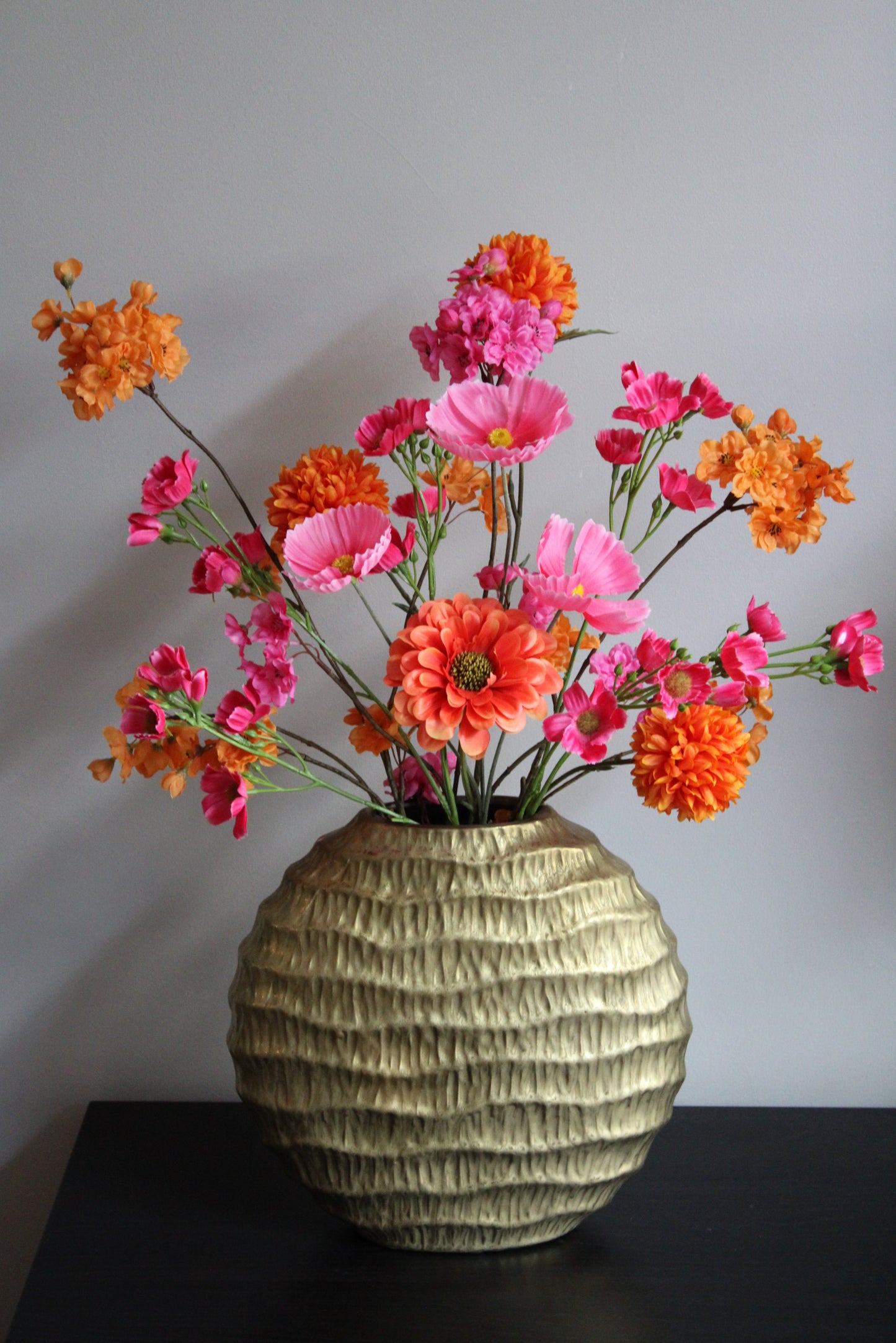 BOEKET PIEN | ORANJE/FUCHSIA