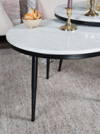 MARMEREN SALONTAFEL | ROND | SET VAN 2