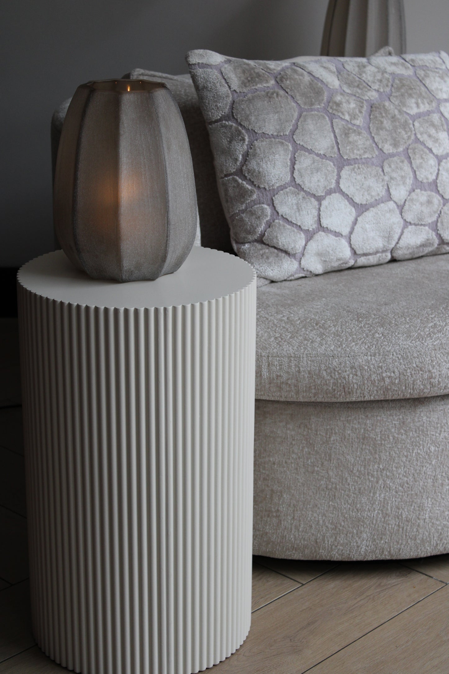 BIJZETTAFEL | BEIGE | RIBBEL