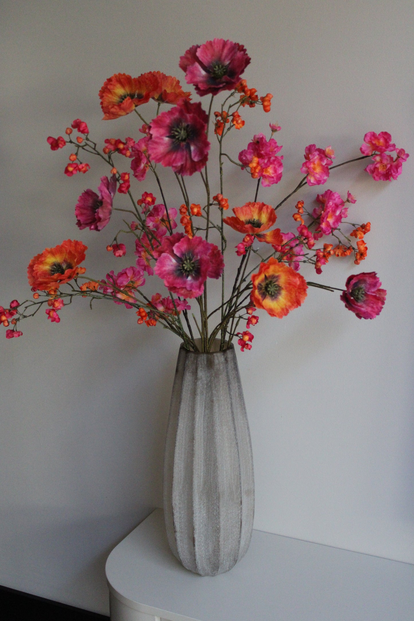 ZIJDEBOEKET NOOR | FUCHSIA / ORANJE