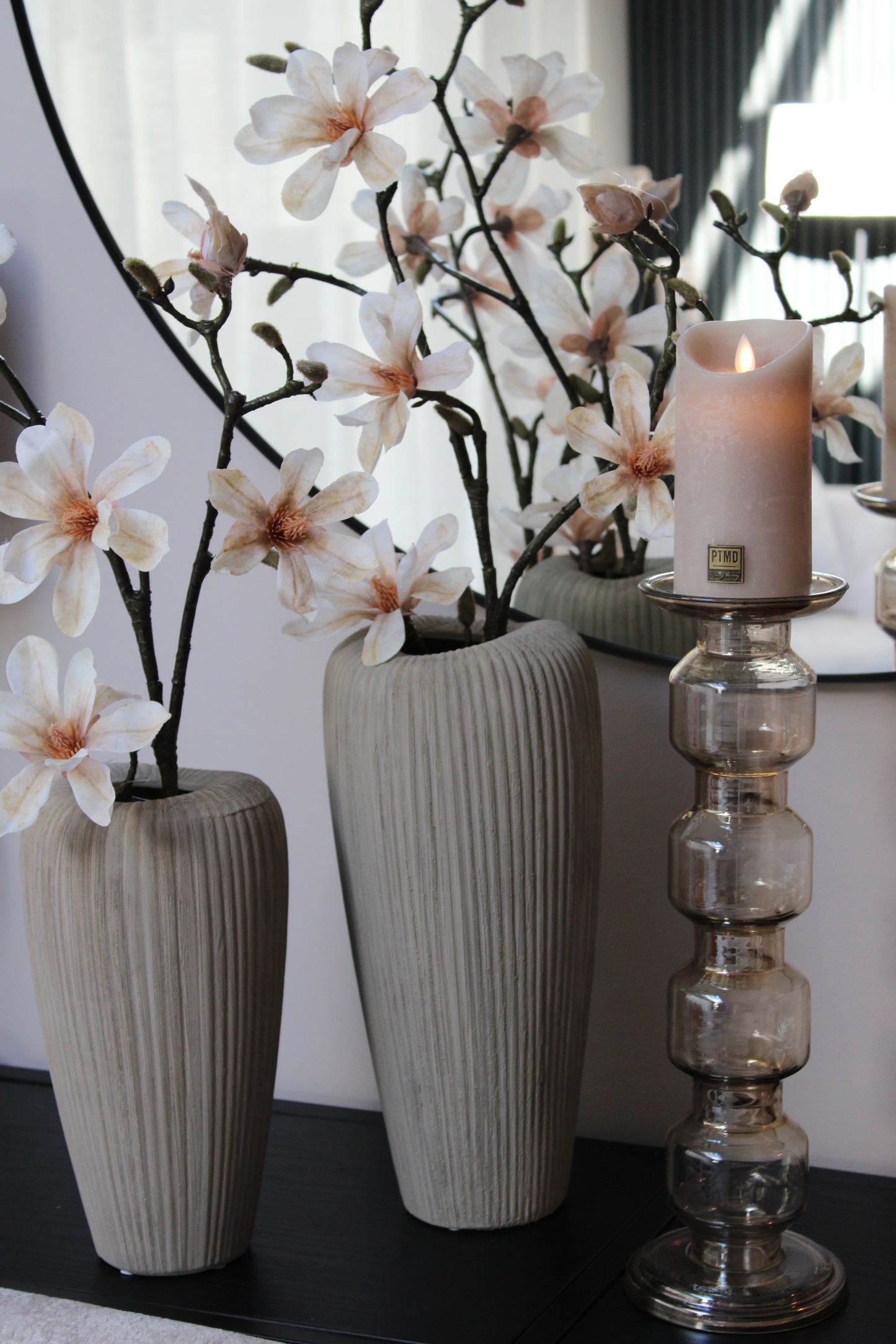 PTMD ZINET LIJN VAAS | CREAM