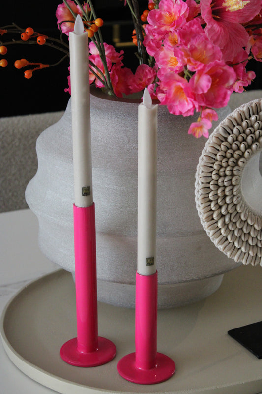 KANDELAAR FUCHSIA | SET VAN 2