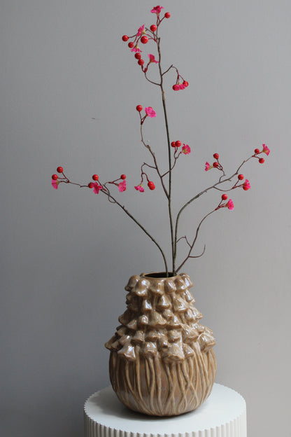 FUNGI VASE | SAND | 25CM