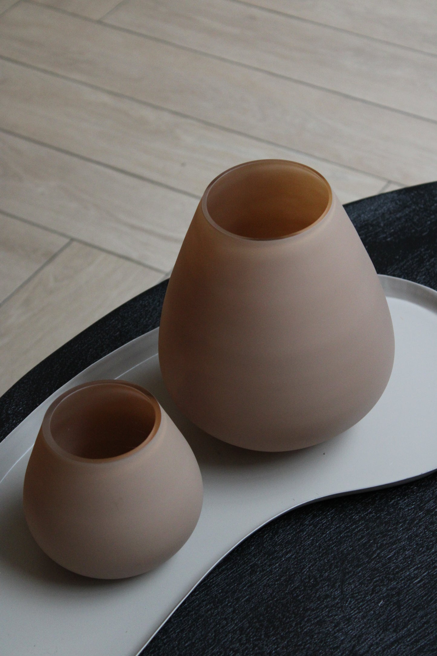 TASMAN WAXINELICHTHOUDER |TAUPE | SET VAN 2