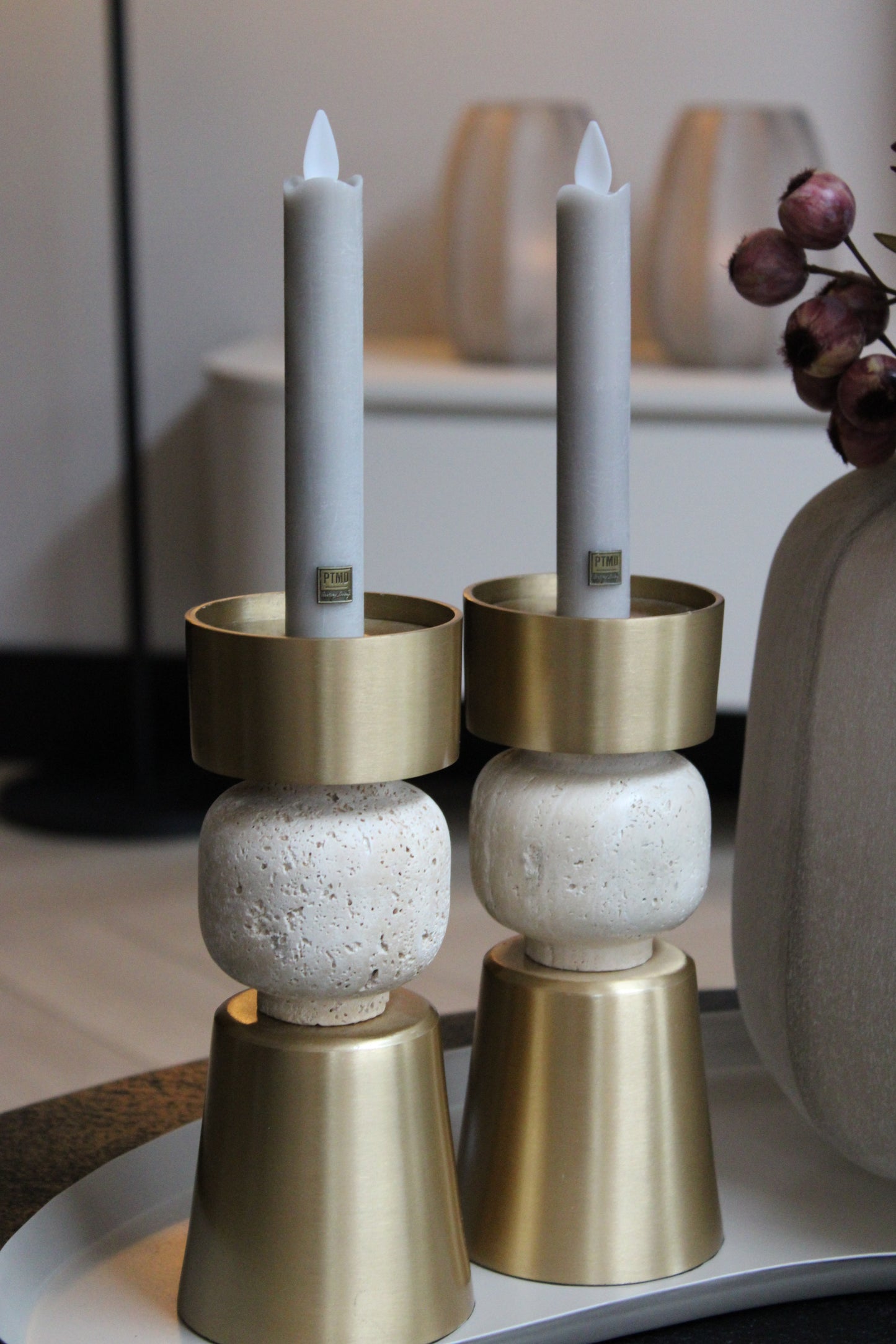 DINERKAARS | PTMD | BEIGE | SET VAN 2 | 15CM