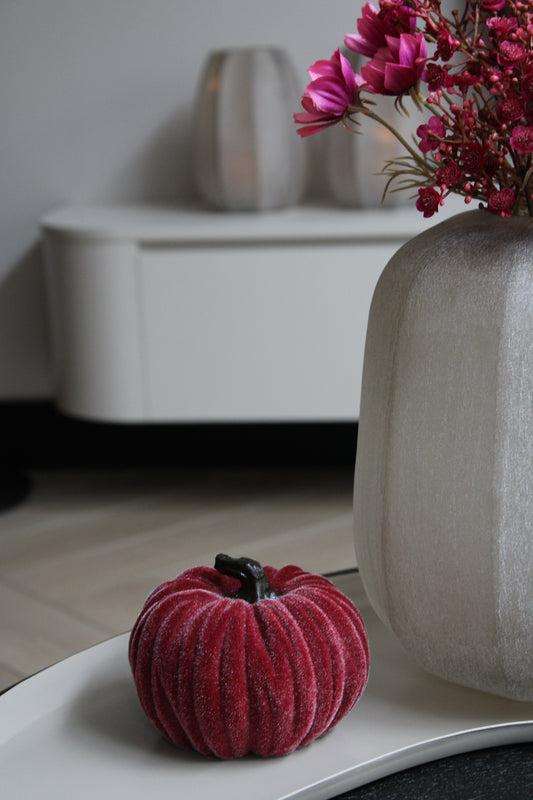 STENEN POMPOEN | BURGUNDY | VELVET