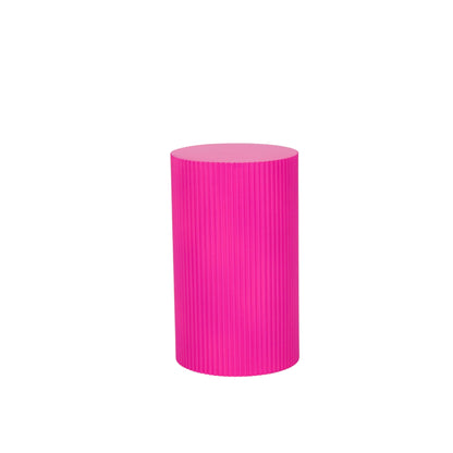 Bijzettafel / pilaar -cilinder - MDF - neon roze - 30x54cm