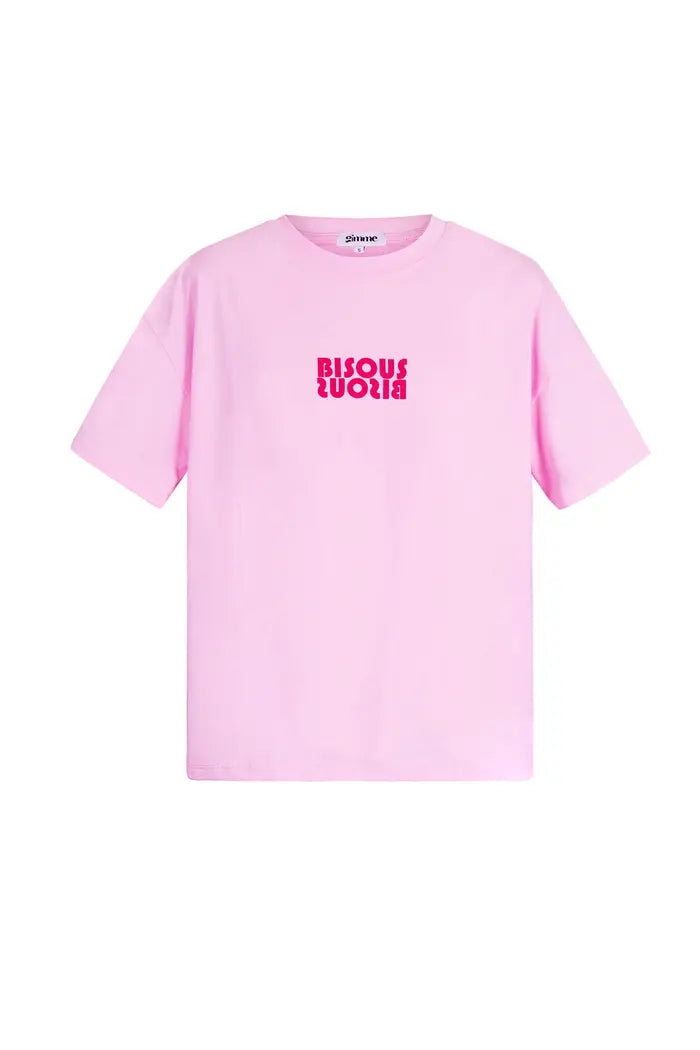 Bisous Short sleeve top - Pink