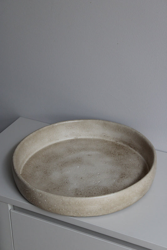 ROND DIENBLAD | AARDEWERK | 30 CM