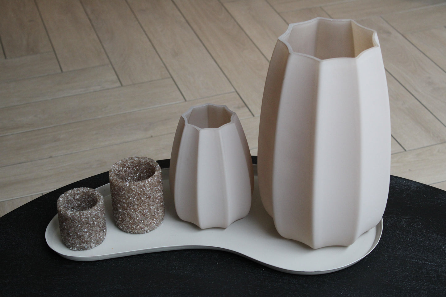 WINDLICHT JAIMY | TAUPE | 18CM | GLAS