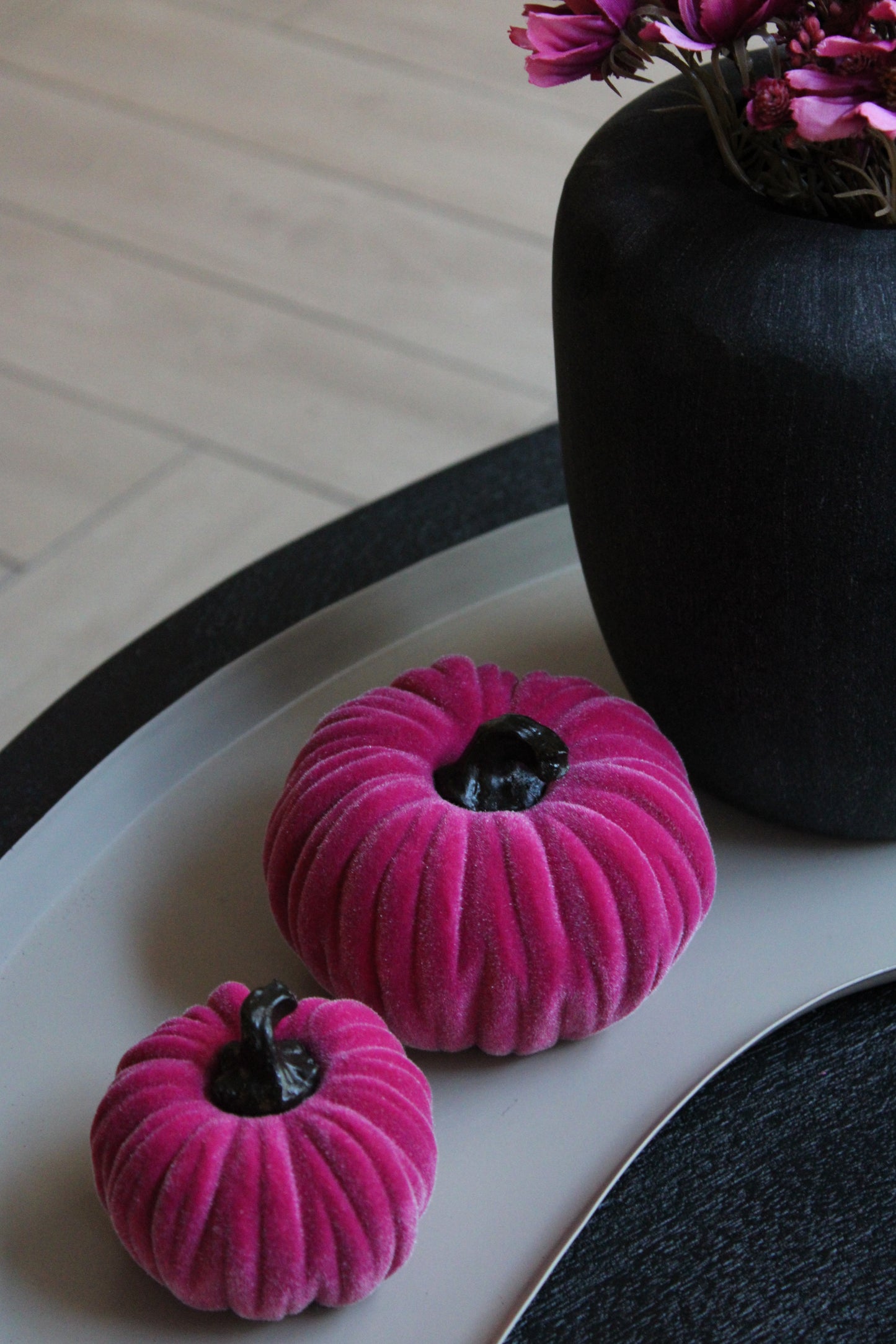 STENEN POMPOEN | FUCHSIA | SET VAN 2