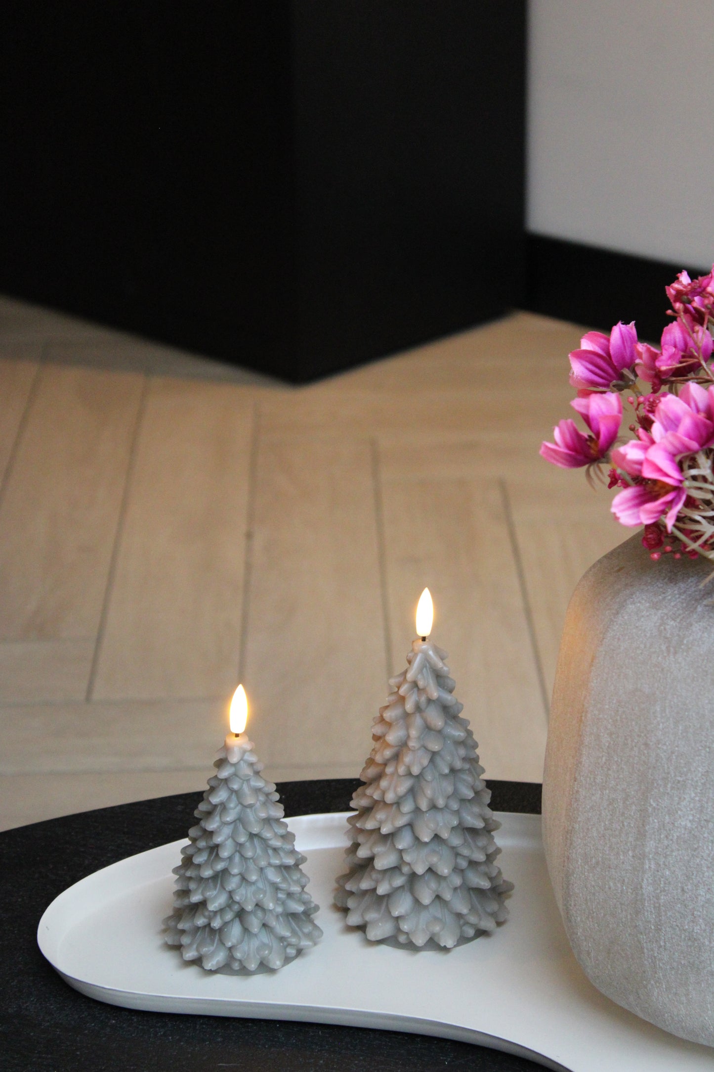 KERSTBOOM TAUPE | LED KAARS | SET VAN 2