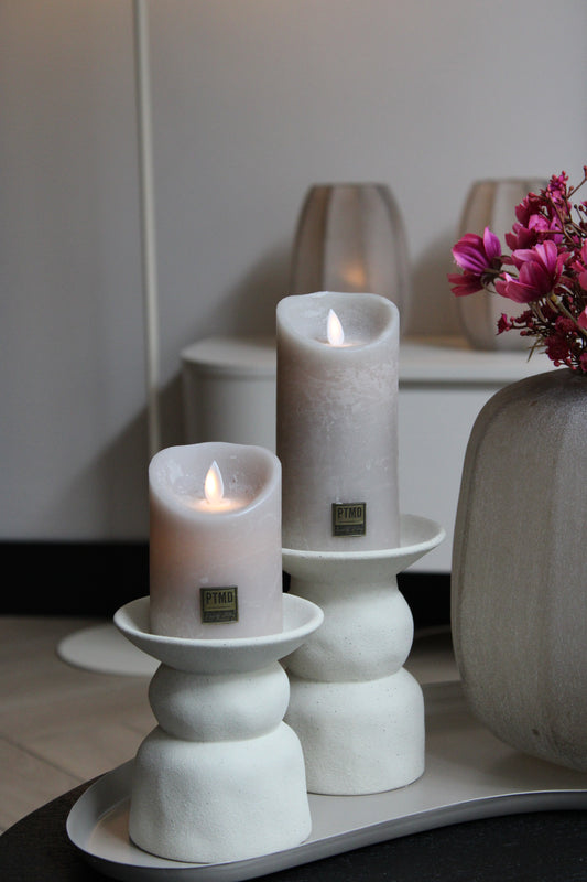KANDELAAR ATRANI | LIGHT & LIVING | SET VAN 2 | MATT BEIGE