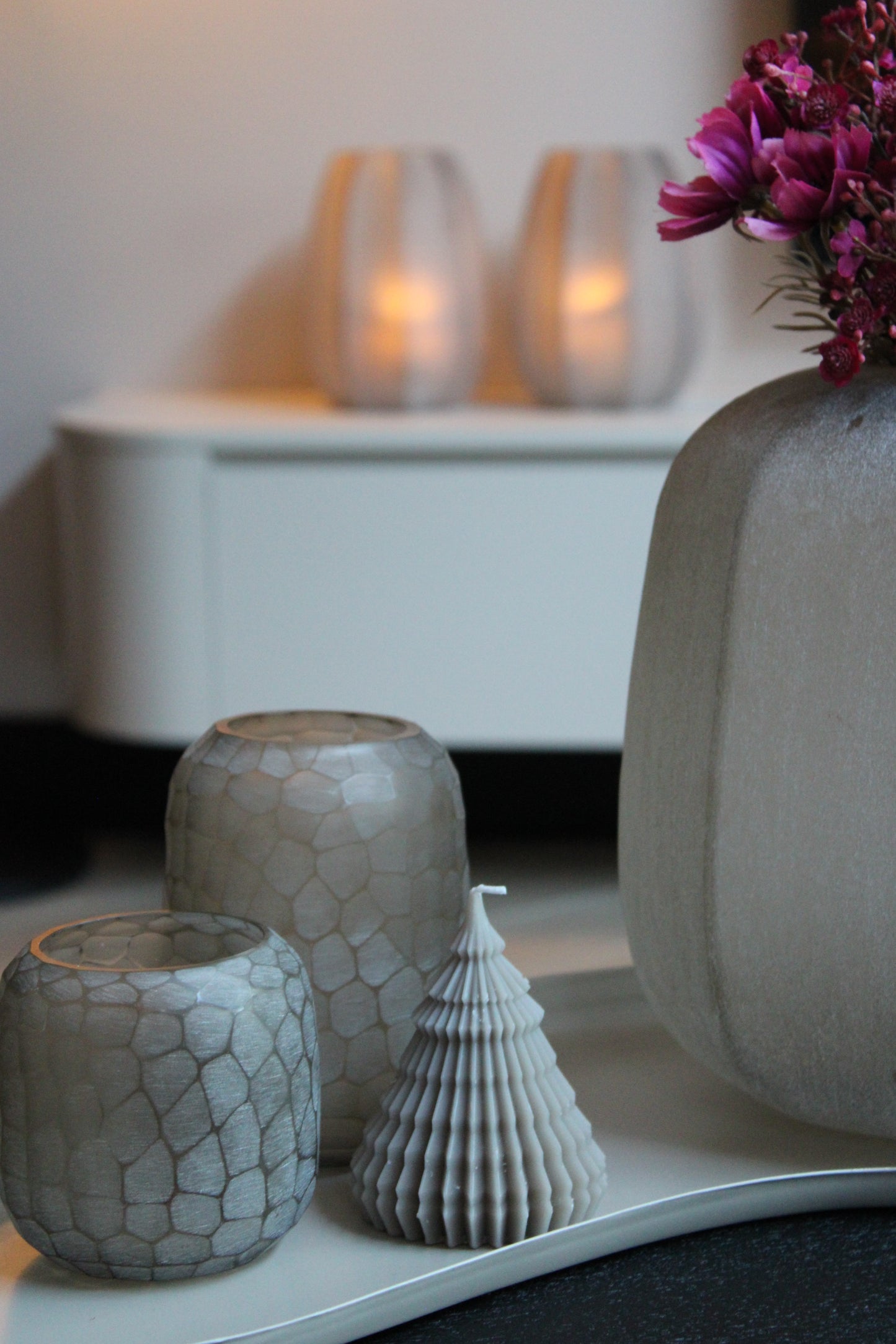 KERSTBOOM KAARS | TAUPE