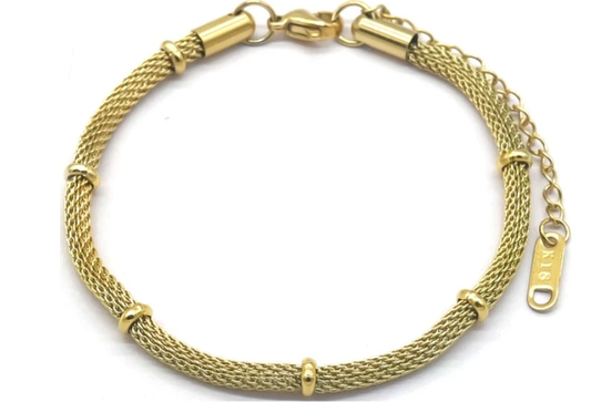 Armband - Essential Steel - Zilverkleurig - Goudkleurig